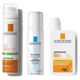 La Roche-Posay Yüz Için Çok Yüksek Uva Korumalı Güneş Koruyucu 50 ml + Anthelios Parlama Karşıtı Güneş Kremi SPF50 Mist 75 ml + Termal Su 50 ml
