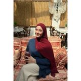 LA SEFA Krep Şifon Şal - Bordo