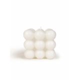 La Tarta Bubble Cube Mum 7x7 cm | El Yapımı Dekoratif Küp Mum | Beyaz Parafin Mum | Modern Minimalist Ev Dekorasyonu | Hediyelik Tasarım Mum