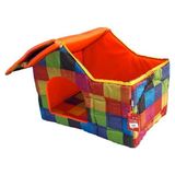 La Vista Kedi Köpek Evi Yatağı Minder Kulübe Yağmur Küp Desen 60X45X45 Pro