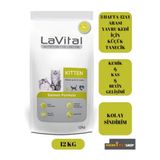 La Vital Kitten Somonlu 12 KG Yavru Kuru Kedi Maması