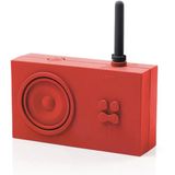 La42 Tykho Retro Fm Radyo - Tasarım Ödüllü Taşınabilir Radyo - Islak Elle Kullanıma Uygun Silikon Kaplama - Kırmızı