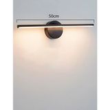 Laaysa Dekoratif Banyo Duvar Ayna Tablo Aydınlatması LED Flüt Aplik(pilli değildir) - Siyah - 50 CM