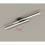 Laaysa Modern Tavan Koridor Aydınlatması Çubuk LED Siyah Günışığı Lineer Avize Armatür Ikili - 2X70CM 24W