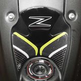labelbike - Çıkartma 3D Motosiklet Kontak Anahtarı Bölgesi Dekorasyonu ve Koruması KAWASAKI Z900 ile uyumlu 2018-2024 - Renk Karbon Gri Yeşil