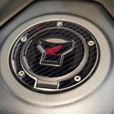 labelbike - Resmi Lisanslı Honda Sticker Dekorasyonu ve Koruması 3D Jel Reçine 5 Delikli Motosiklet Depo Kapağı - Kırmızı Honda Logosu