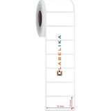 Labelika 75X35 mm Halı Yıkama Etiketi (Ruloda 1000 Adet) - Termal Pp Etiket - 20 Rulo