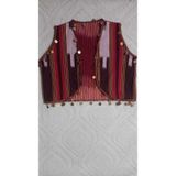 LABELLA COLLECTİON KEŞAN KUMAŞ KROP YELEK BORDO LİRALI