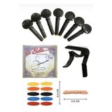 Labella Müzik Tam Profesyonel Bağlama Seti + Vidalı Burgu + La Bella Tel + Numaralı Tezene + Eşik