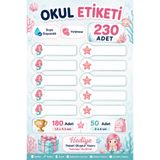 LABELOVE Kişiye Özel Deniz Kızı Okul Etiketi 230 Adet | Suya ve Yırtılmaya Dayanıklı İsim Etiketi –