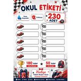 LABELOVE Kişiye Özel Formula Okul Etiketi 230 Adet | Suya ve Yırtılmaya Dayanıklı İsim Etiketi –