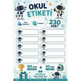 LABELOVE Kişiye Özel Robot Okul Etiketi 230 Adet | Suya ve Yırtılmaya Dayanıklı İsim Etiketi –