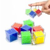 Labirent Bulmaca Küp Eğlenceli Anahtarlık 3X3 cm - Renkli