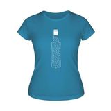 Labirent Şişe Kadın Tişört (Turkuaz, 2XL)