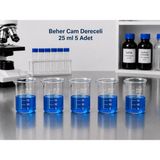 Labolist Beher Cam Dereceli 25 ml 5 Adet