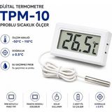 Labolist Dijital Termometre TPM-10 - Problu Sıcaklık Ölçer -50-110C Beyaz