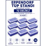 Labolist Ependorf Tüp Standı 1.5ml Için 72 Delikli - Eppendorf Sporu 10 Adet