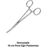 Labolist Hemostatik Pens Eğri 16 cm Paslanmaz