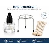 Labolist Ispirto Ocağı Seti (Ispirto Ocağı + Saç Ayak 3 Ayaklı + Ispirto Ocağı Fitili 10’lu)