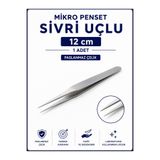 Labolist Mikro Penset 12 cm Sivri Uçlu Paslanmaz LBSTM-2361