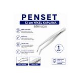 Labolist Penset Eğri Uçlu 13 Cm Nikel Kaplama LBSTM-2308