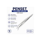 Labolist Penset Eğri Uçlu 16 Cm Nikel Kaplama LBSTM-2307