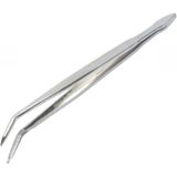 Labolist Penset Eğri Uçlu 16 cm Nikel Kaplama