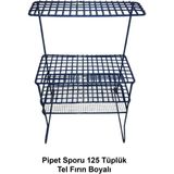 Labolist Pipet Sporu 125 Tüplük Tel Fırın Boyalı