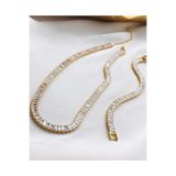 Labone Accessories Baget Taşlı Gold Su Yolu Choker Kolye Bileklik Set