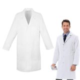 Laboratuvar önlüğü, erkek, kadın, tıp doktor önlüğü, laboratuvar önlüğü, beyaz, pamuk doktor önlüğü, düğmeli ve 3 cepli, kimya, okul, üniseks, laboratuvar, üniversite, iş için, Beyaz, L
