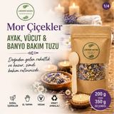 Laborem Natura Mor Çiçekler Çok Amaçlı Banyo, Ayak ve Vücut Tuzu | Mineralli Rahatlatıcı Bakım Tuzu 200 gr