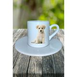 Labrador Retriever Köpek Baskılı Türk Kahvesi Fincanı Tabaklı Kişiye Özel Model 5