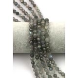 Labradorit Ab Kalite Doğal Taş Dizi 8 Mm Fasetli Küre Kesim