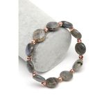 Labradorit Doğal Taş Bileklik 14 Mm Özel Kesim - Blk-2297