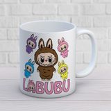 Labubu Baskılı Hediyelik Kupa Mod1 - Beyaz - 300 ml