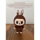 Labubu Figür Ayakta - 10 cm - Plastik Figür - 1 Adet -Pla - Kahverengi