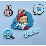 Labubu Sticker 3 Boyutlu Özel Üretim (5'Li Set) - (Mavi Set)