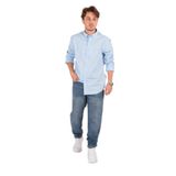 LACARINO Erkek Jogger Jean Pantolon, Yüksek Bel, Mavi, 34 Beden