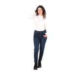 LACARINO Erkek Slim Fit Yüksek Bel Jean Pantolon, Koyu Mavi, 34 Beden