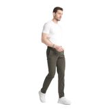 LACARINO Erkek Straight Fit Jean Pantolon, Haki, 32 Beden