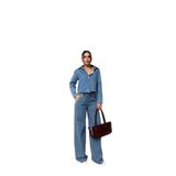 LACARINO Kadın Wide Leg Jean Pantolon, Normal Bel, Açık Mavi, 38 Beden, 7888-34