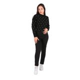 LACARINO Kadın Yüksek Bel Slim Fit Jean Pantolon, Siyah, 34 Beden