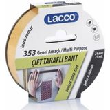 Lacco KOD:353 Çift Taraflı Bant - 1 Adet - Açık Sarı
