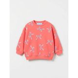 La'ciel Paris Pembe Kız Çocuk Fiyonk Baskılı Sweatshirt - 002-Pembe - 2 - 3 Yaş