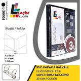 Laçin Geniş Büro Klasörü Bordo (1 Koli 10 Adet ) - Siyah