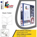 Laçin Geniş Büro Klasörü Mor (1 Koli 10 Adet ) - Mavi