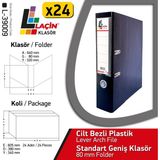 Laçin Geniş Büro Klasörü Siyah (1 Koli 24 Adet )