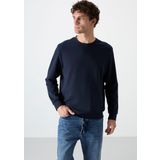 Lacivert Basic O Yaka Rahat Form Erkek Sweatshirt - 88053