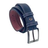 Lacivert Çocuk Boy Suni Deri Dikişli Model 3 cm.lik Garson Klasik Kemer - G5-23EK