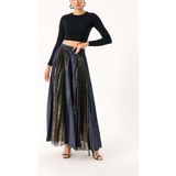 Lacivert Dantel Detaylı Piliseli Etek 81273 - 01L-Lacivert - M